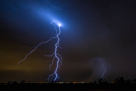 flashes of lightning.